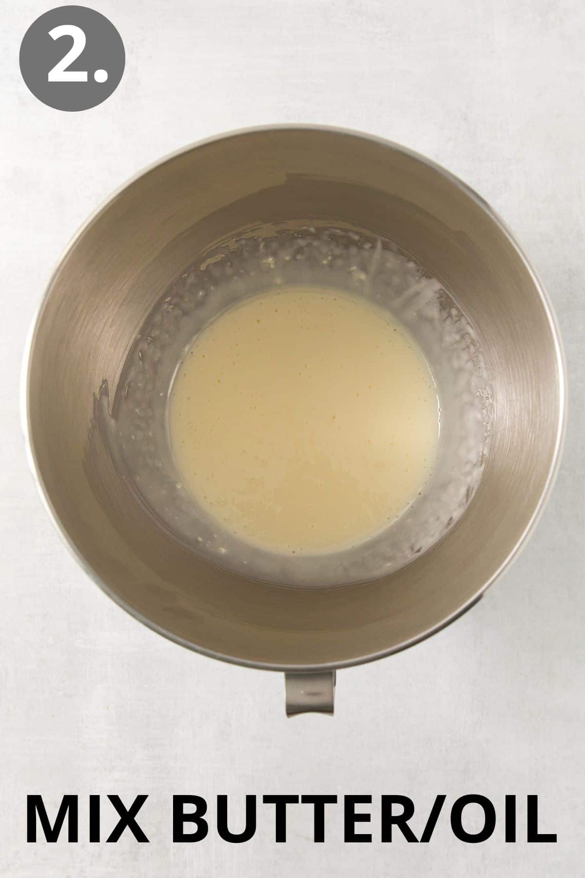 Butter and oil mixed in a bowl