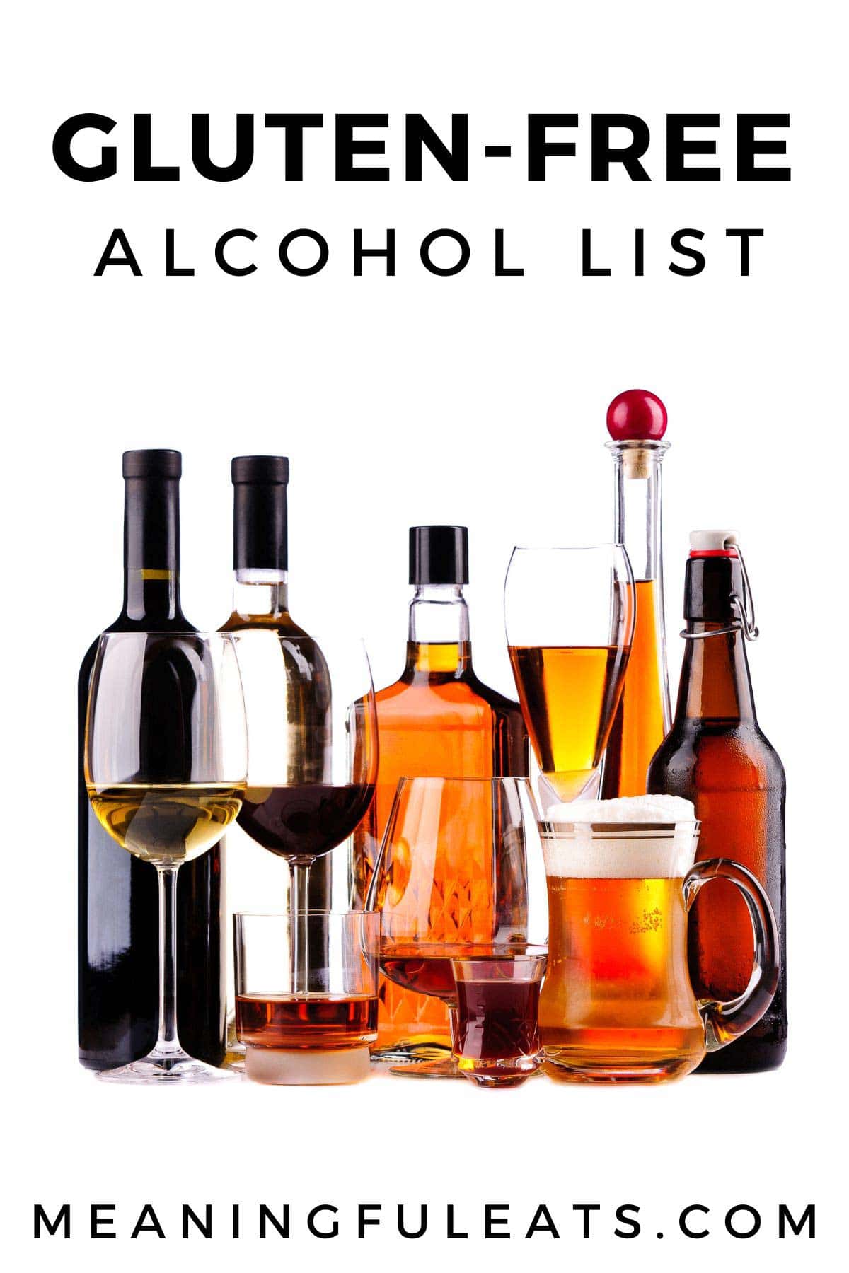 various types of alcohol for gluten free alcohol list post