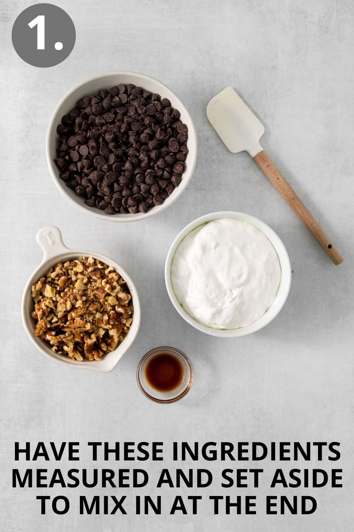 marshmallow cream fudge mix-in ingredients on a countertop