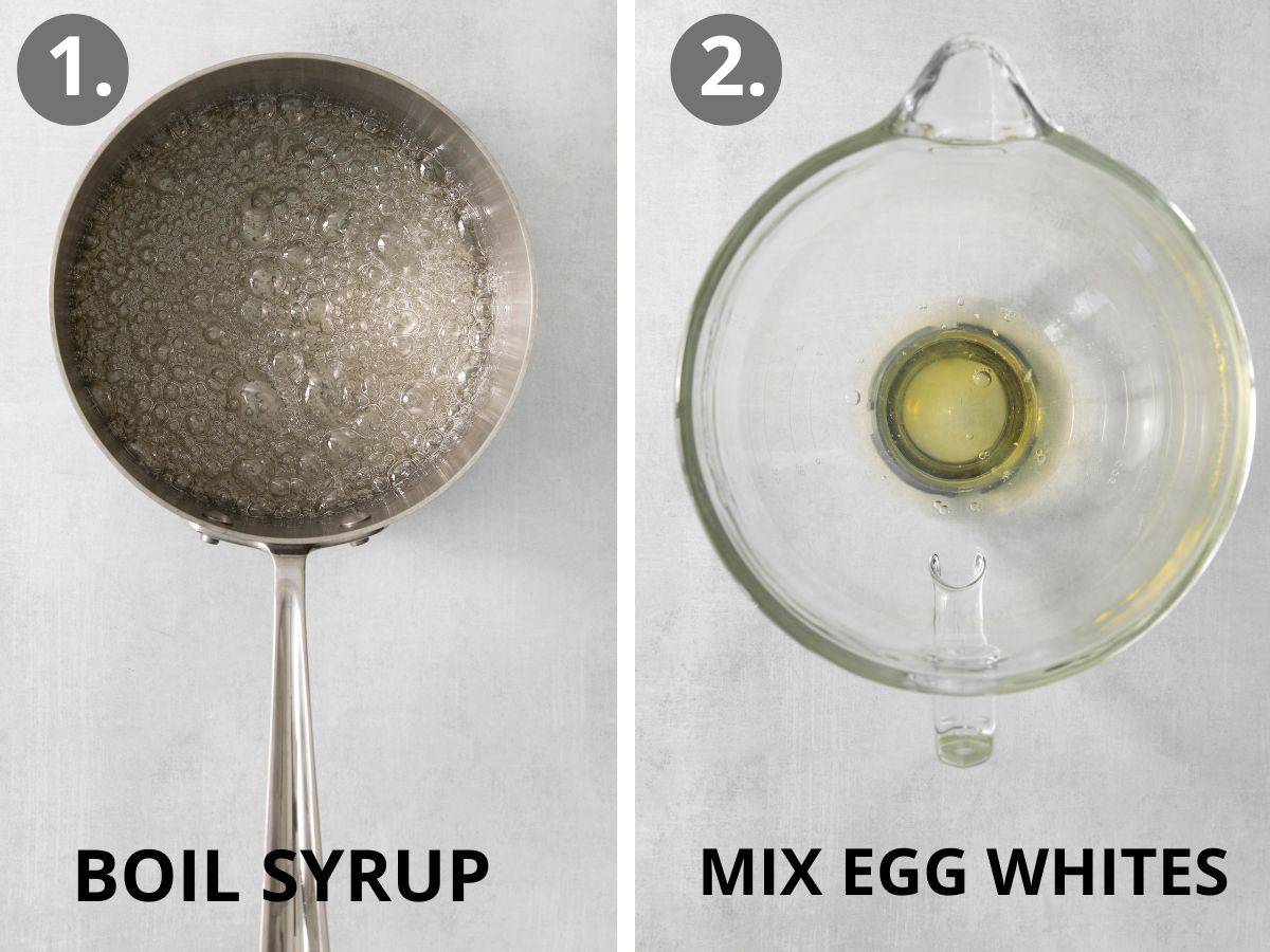 how to boil syrup for nougat