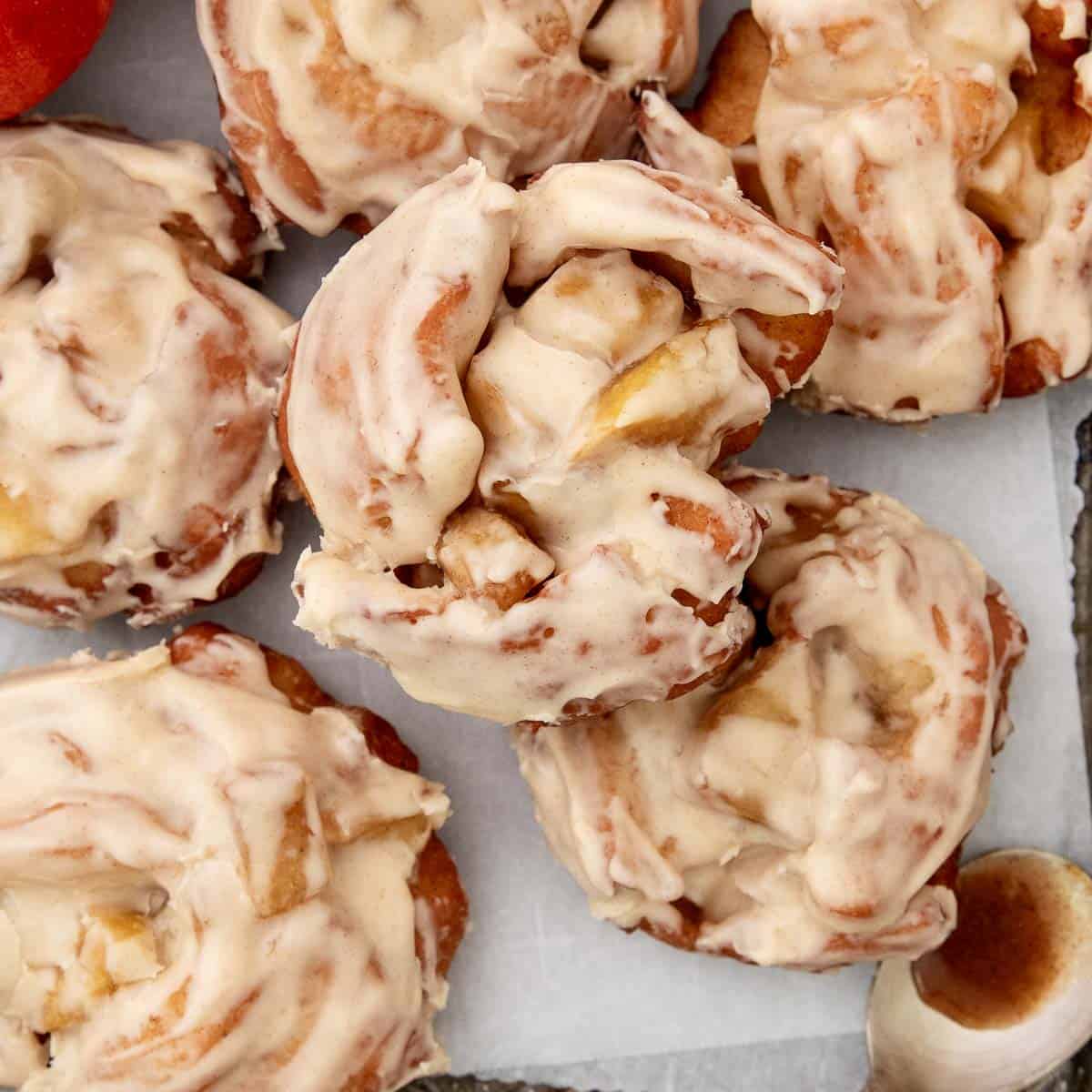 Gluten-Free Apple Fritters (Brown Butter Glaze!)