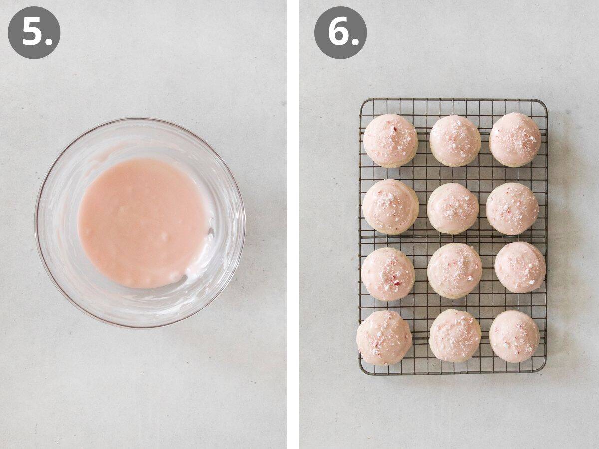 steps to make the glaze and decorate the cookies.