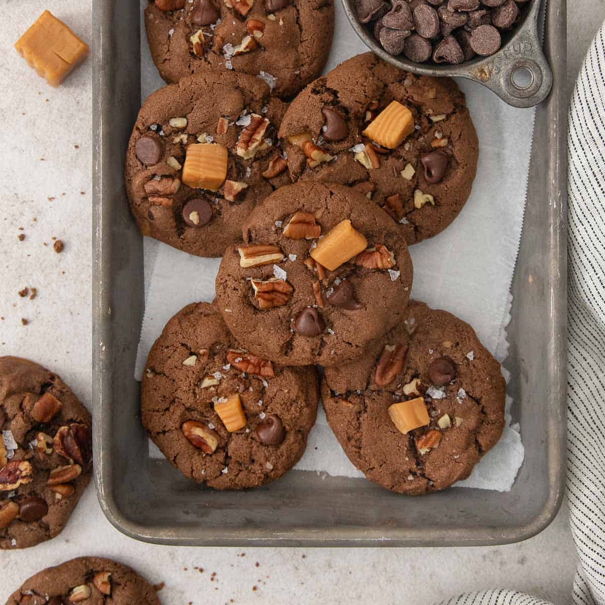 Gluten-Free Chocolate Turtle Cookies