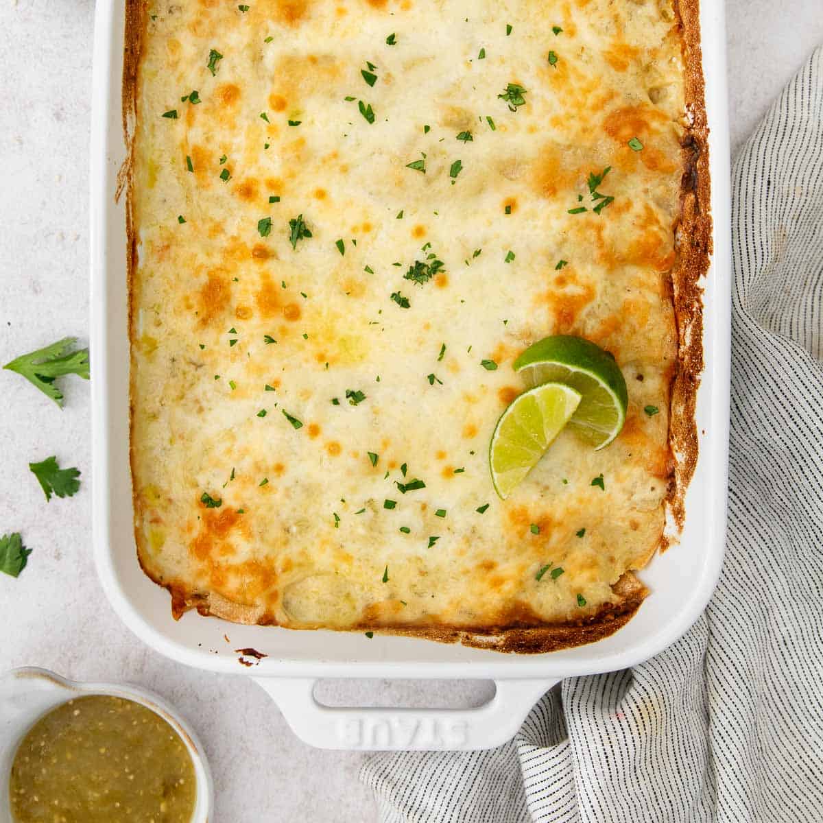 Gluten-Free Green Chile Chicken Enchiladas