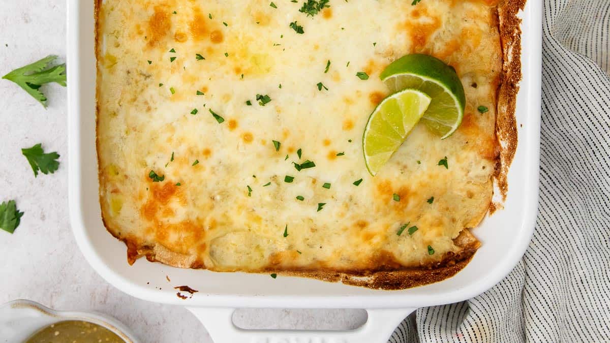 Gluten-Free Green Chile Chicken Enchiladas - Meaningful Eats