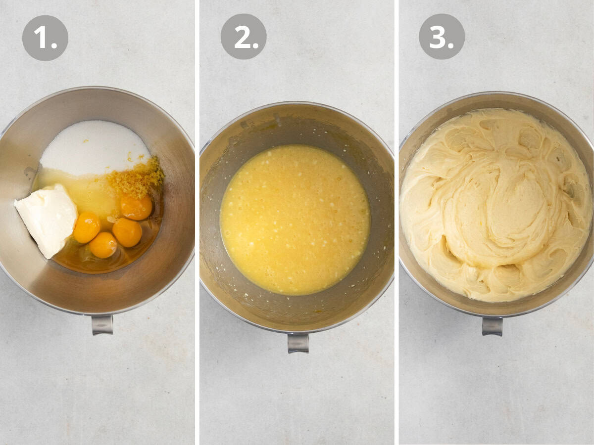 Gluten-free lemon loaf step-by-step instruction photos.