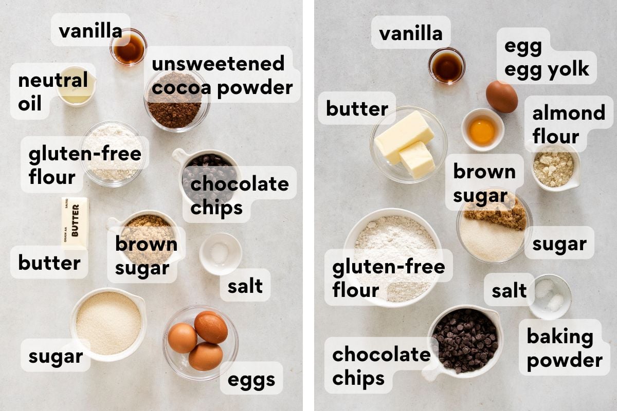 brookie ingredients measured an labeled.
