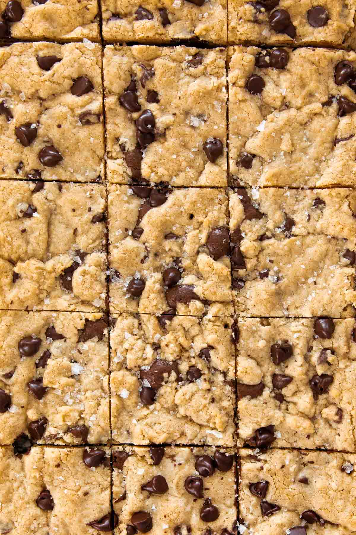 closeup shot of sliced brookies.