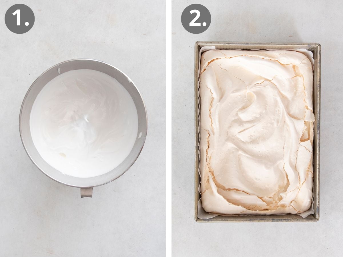 steps to make the meringue.
