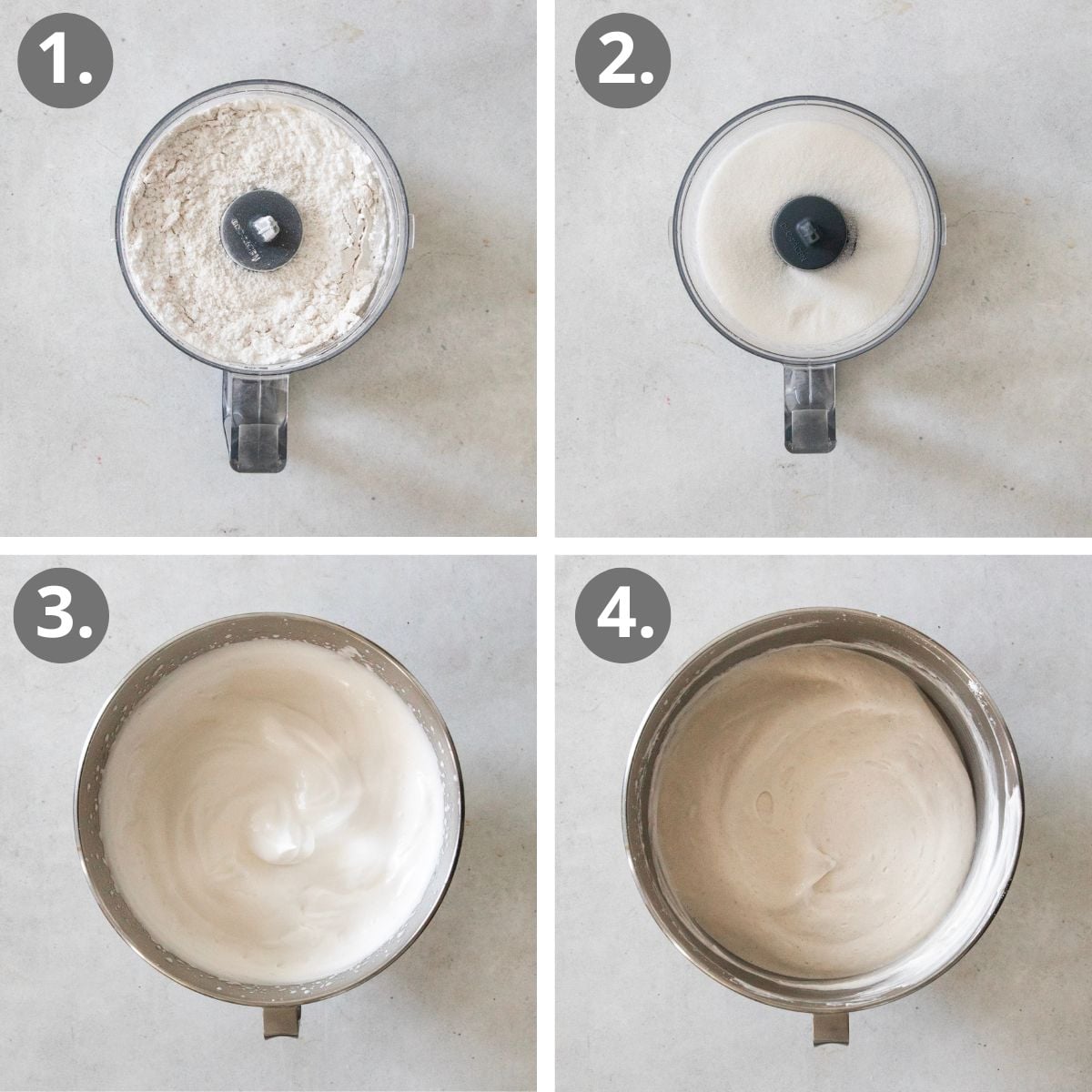 steps to make the angel food cake cupcake batter.
