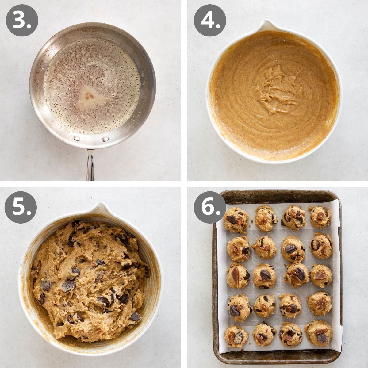 steps to make the dough and bake the cookies.