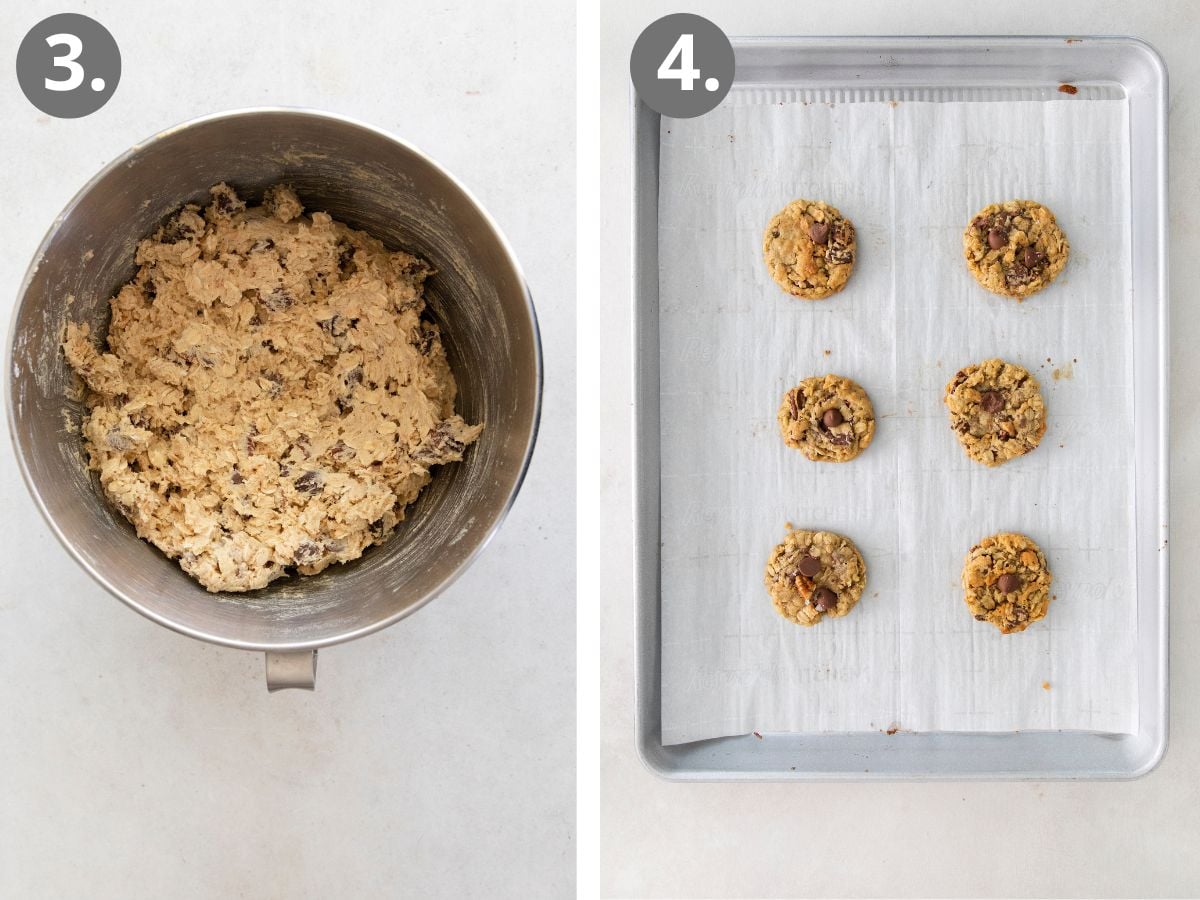 steps to chill the cookie dough, bake and chill.